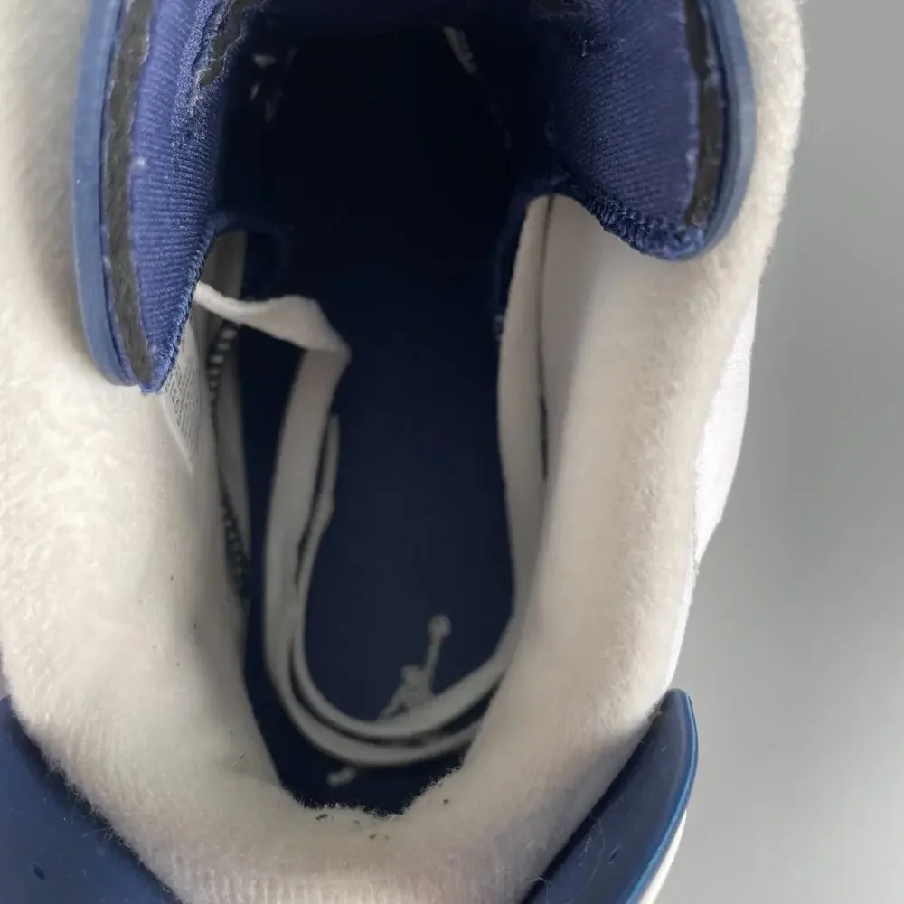 Jordan White and Navy High-Top Sneakers
